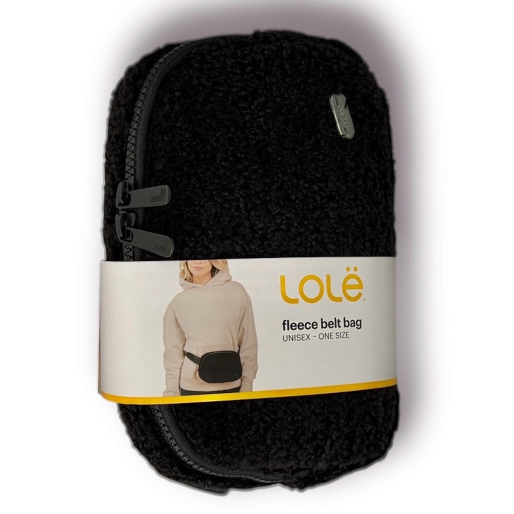 Lole Black Fleece Belt Bag
